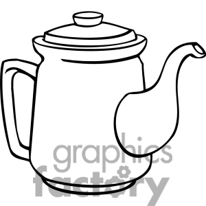 Teapot Black And White | Free download on ClipArtMag