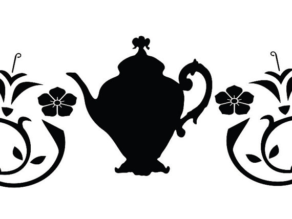 570x428 Silhouette Cats Divider Lines Bird Borders Teapot Graphics