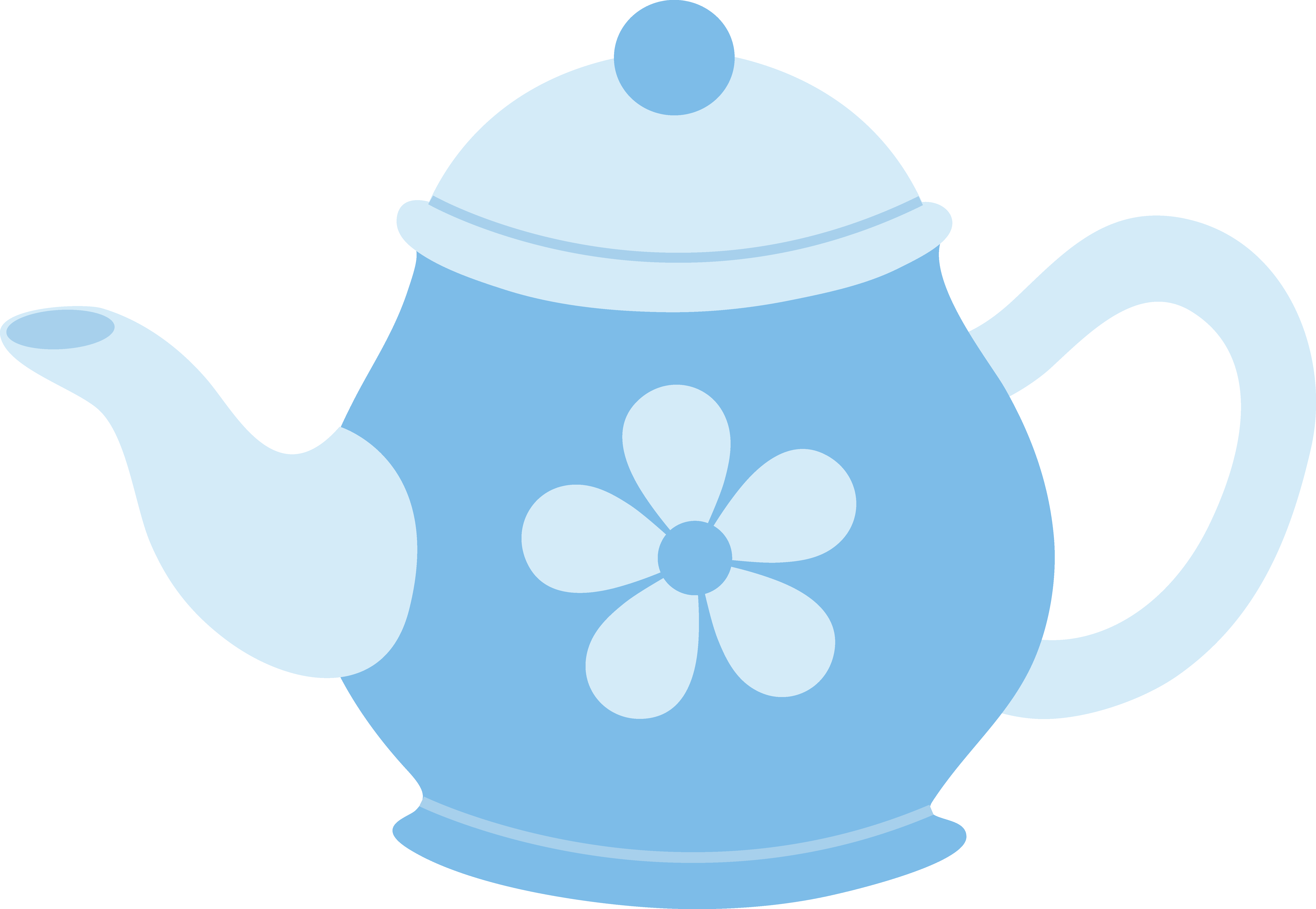 7108x4910 Blue Teapot With Flower