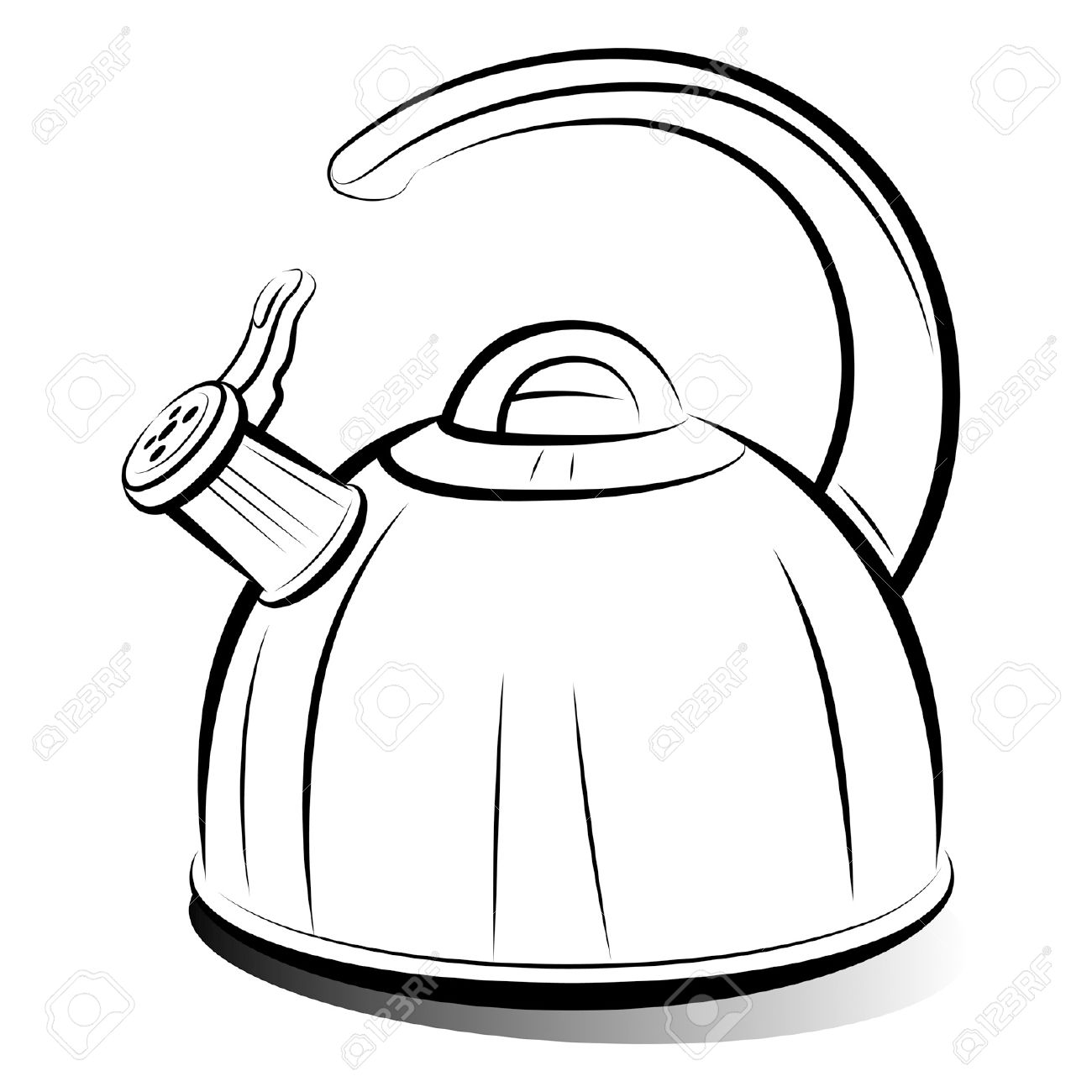1300x1300 Kettle Clipart Black And White
