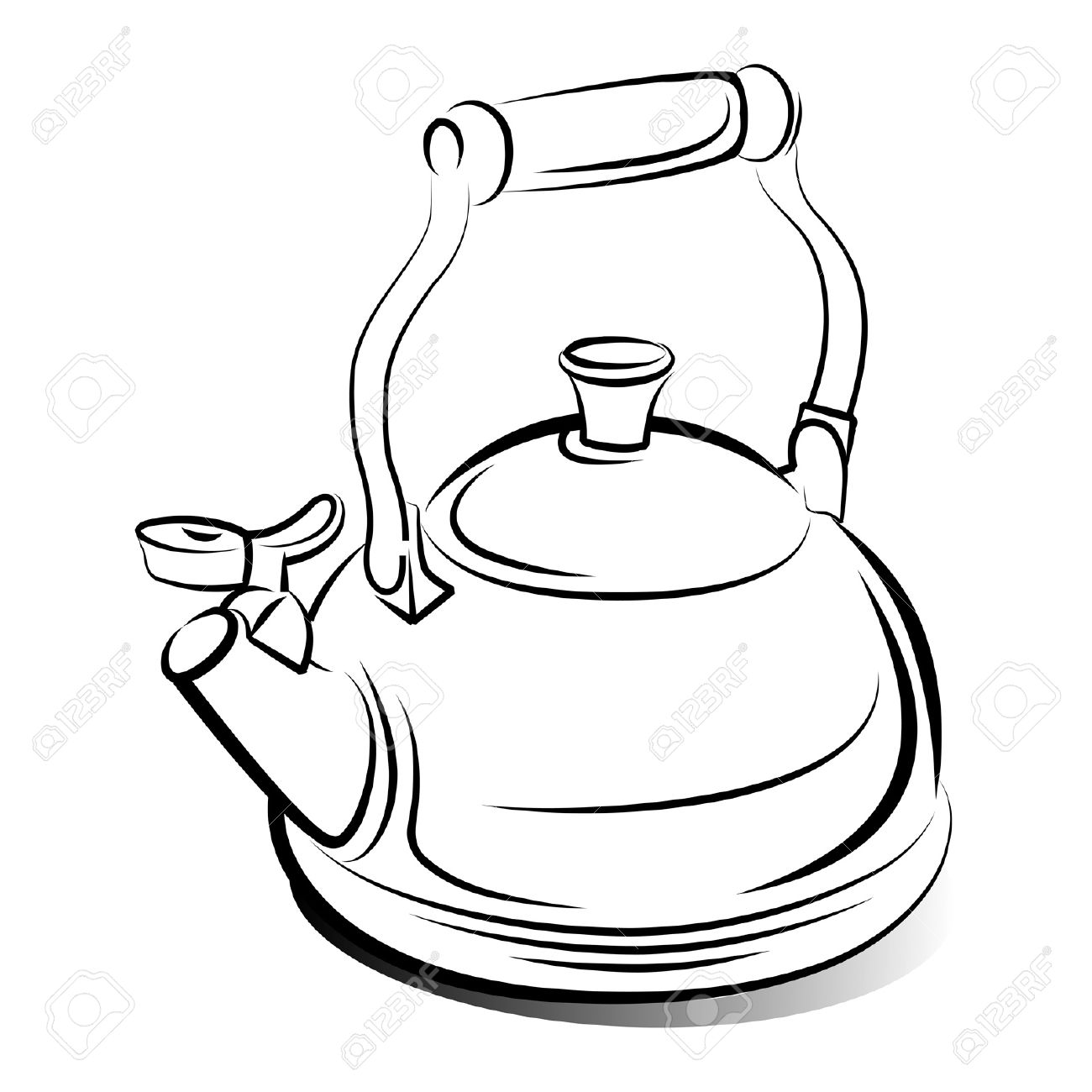 1300x1300 Teapot Clipart Drawn