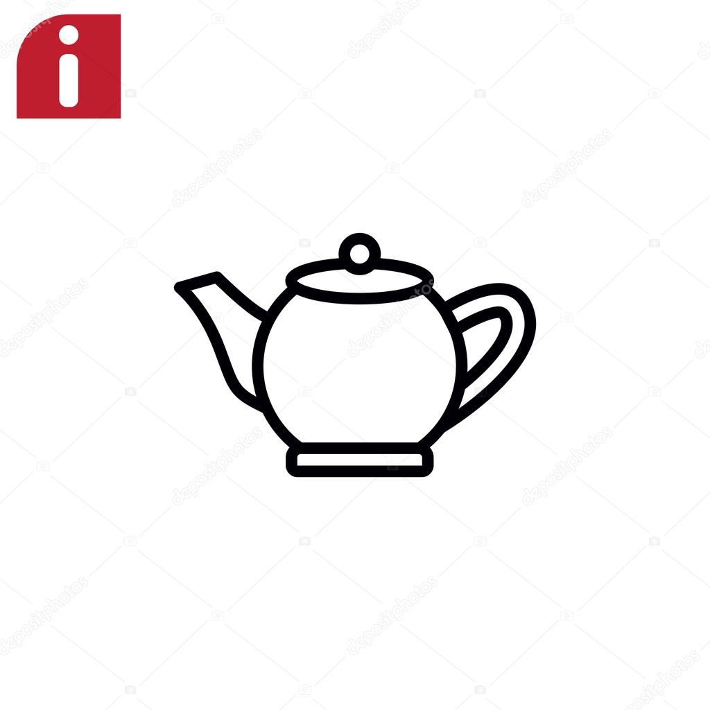 1024x1024 Teapot Outline Icon Stock Vector Mr.webicon
