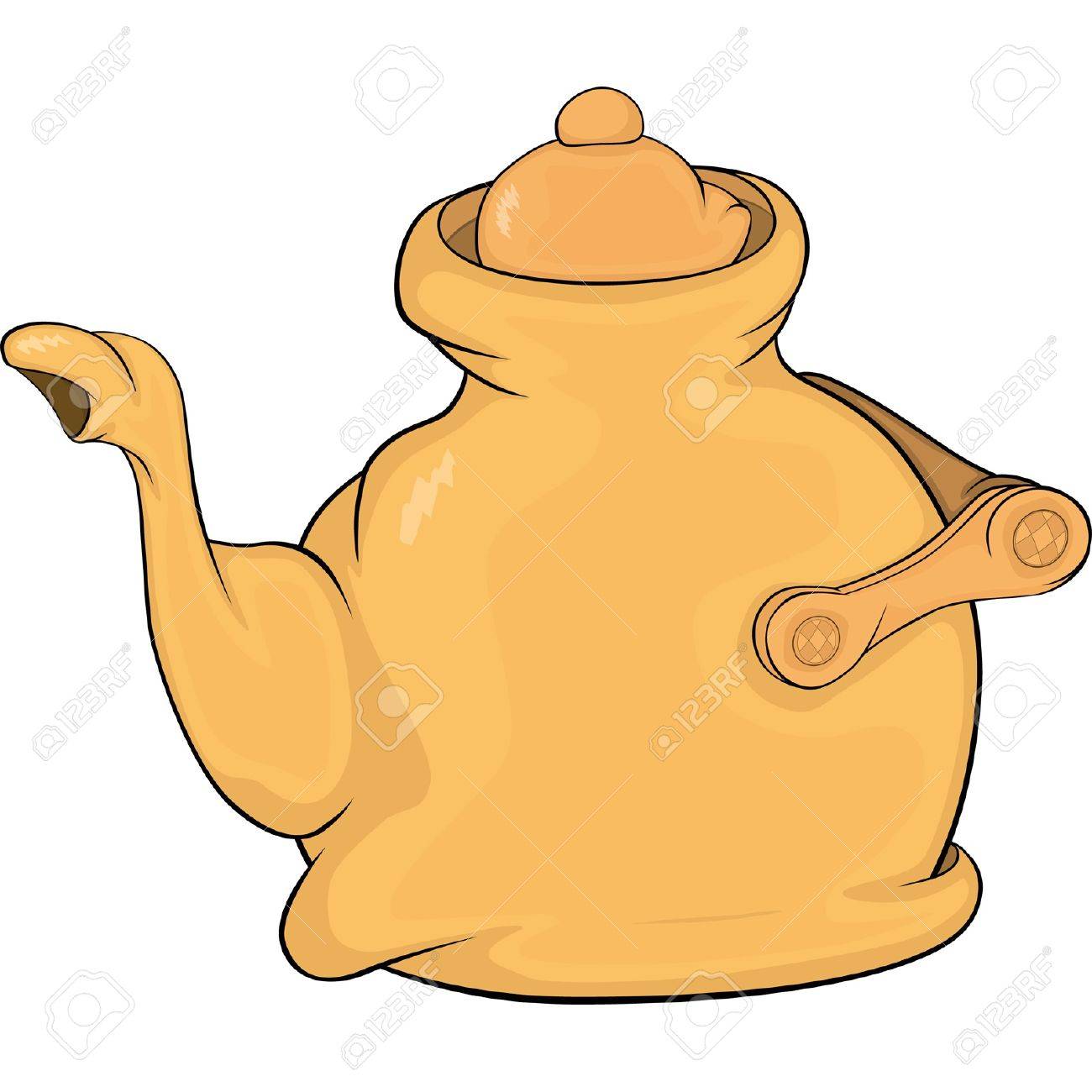 1300x1300 Teapot. Cartoon Royalty Free Cliparts, Vectors, And Stock