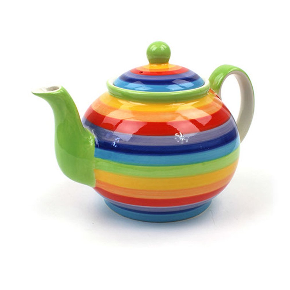 1000x1000 Large Ceramic Rainbow Multicoloured Teapot