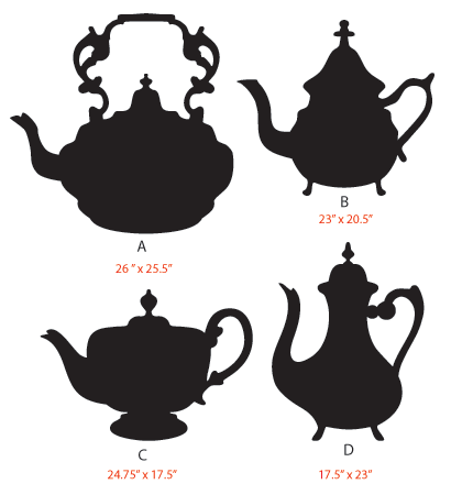 410x450 Teapot Silhouette Clipart