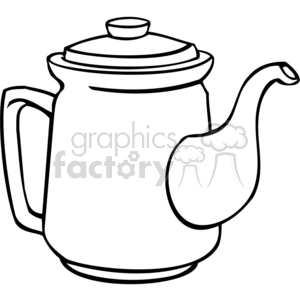 300x300 Royalty Free Teapot Outline 383027 Vector Clip Art Image