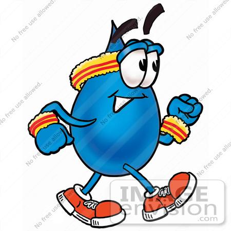 450x450 Clip Art Graphic Of A Blue Waterdrop Or Tear Character Speed