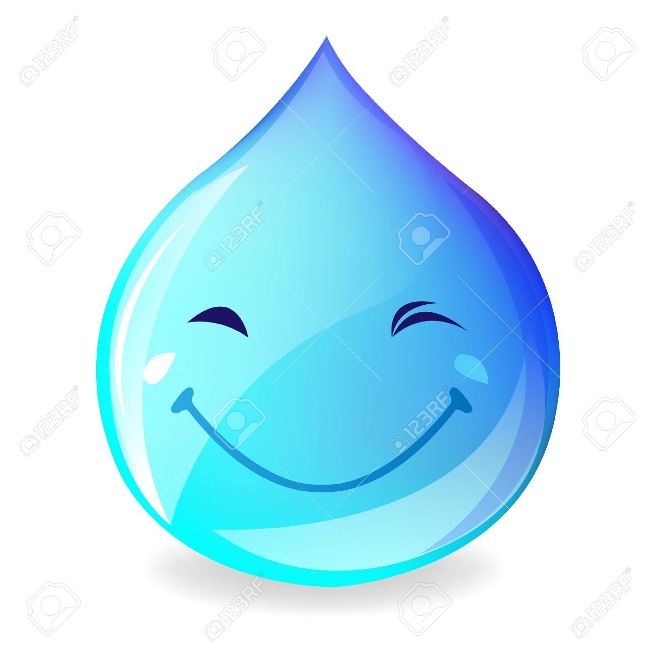 1300x1300 Raindrop With Face Clipart
