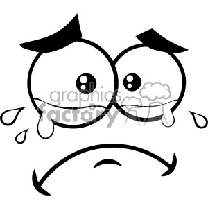 300x300 Royalty Free 10905 Royalty Free Rf Clipart Black And White Crying