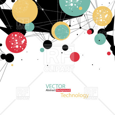 400x400 Abstract Technology Background With Colorful Circles Royalty Free