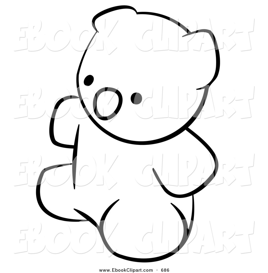 1024x1044 Vector Clip Art Of A Black And White Human Factor Teddy Bear