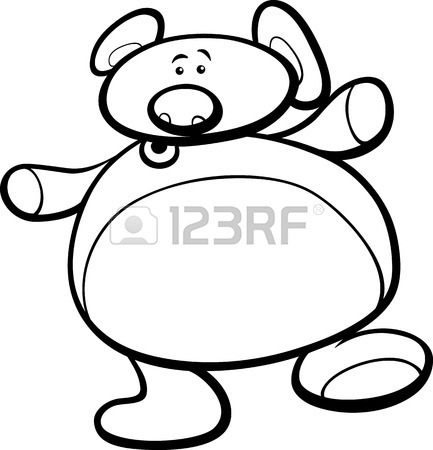 433x450 Illustration Of Cute Teddy Bear Cartoon Character For Coloring
