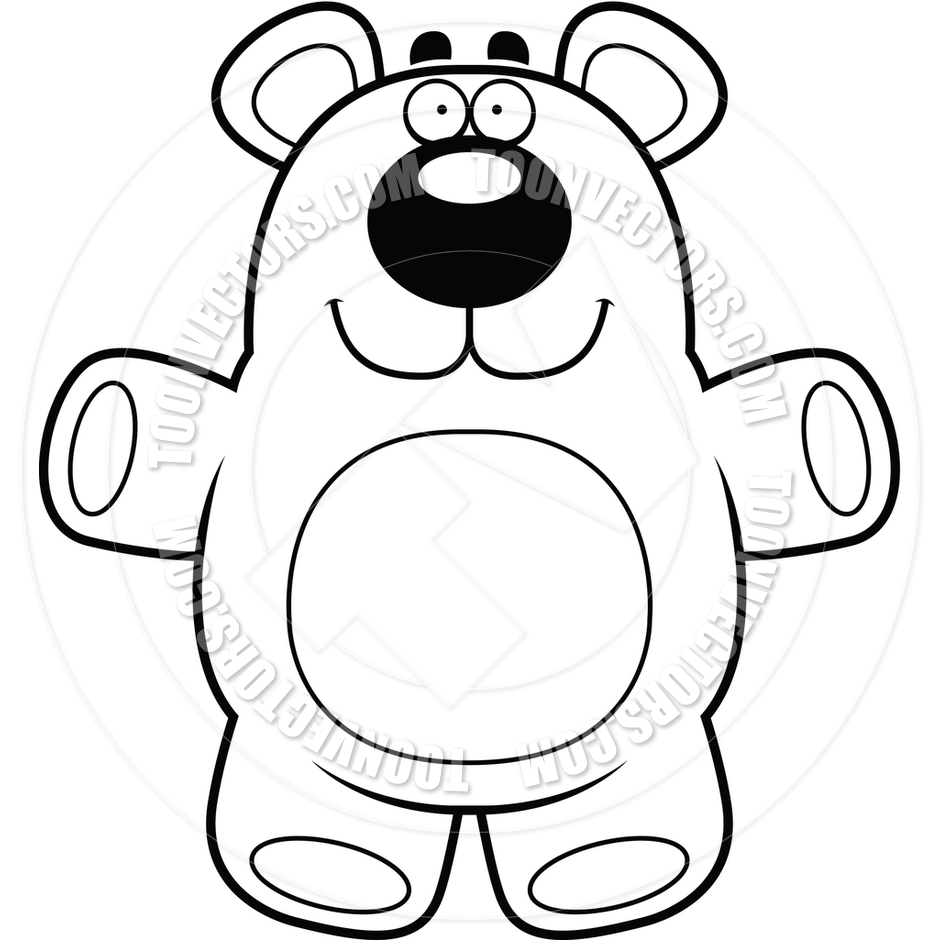 940x940 Drawn Teddy Bear Cartoon Black And White