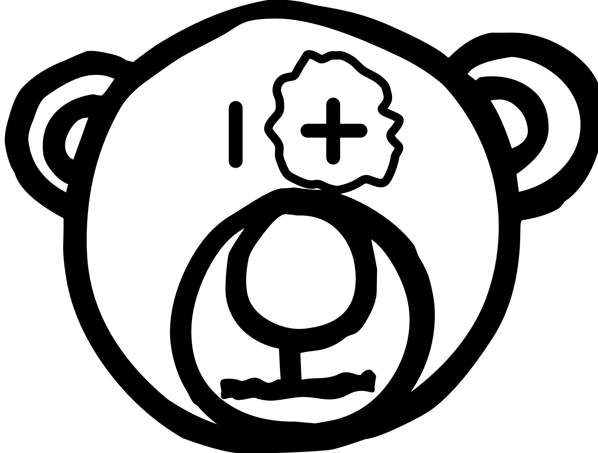 1979x1499 Teddy Bear Clip Art Black And White