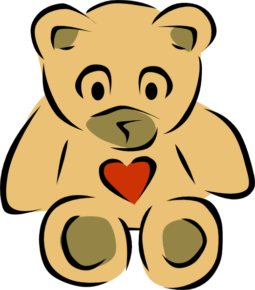 522x593 Teddy Bears With Hearts Clip Art Free Vector 4vector