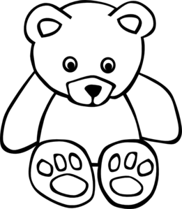 261x299 Totetude Teddy Bear Outline Clip Art