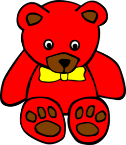 261x299 Teddy Bear Clipart Red