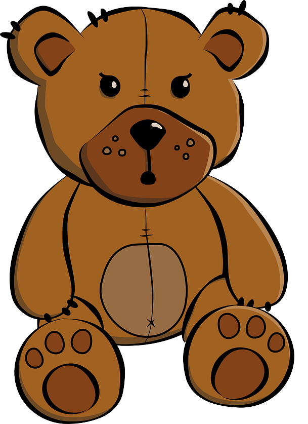 609x837 Teddy Clipart Line Art