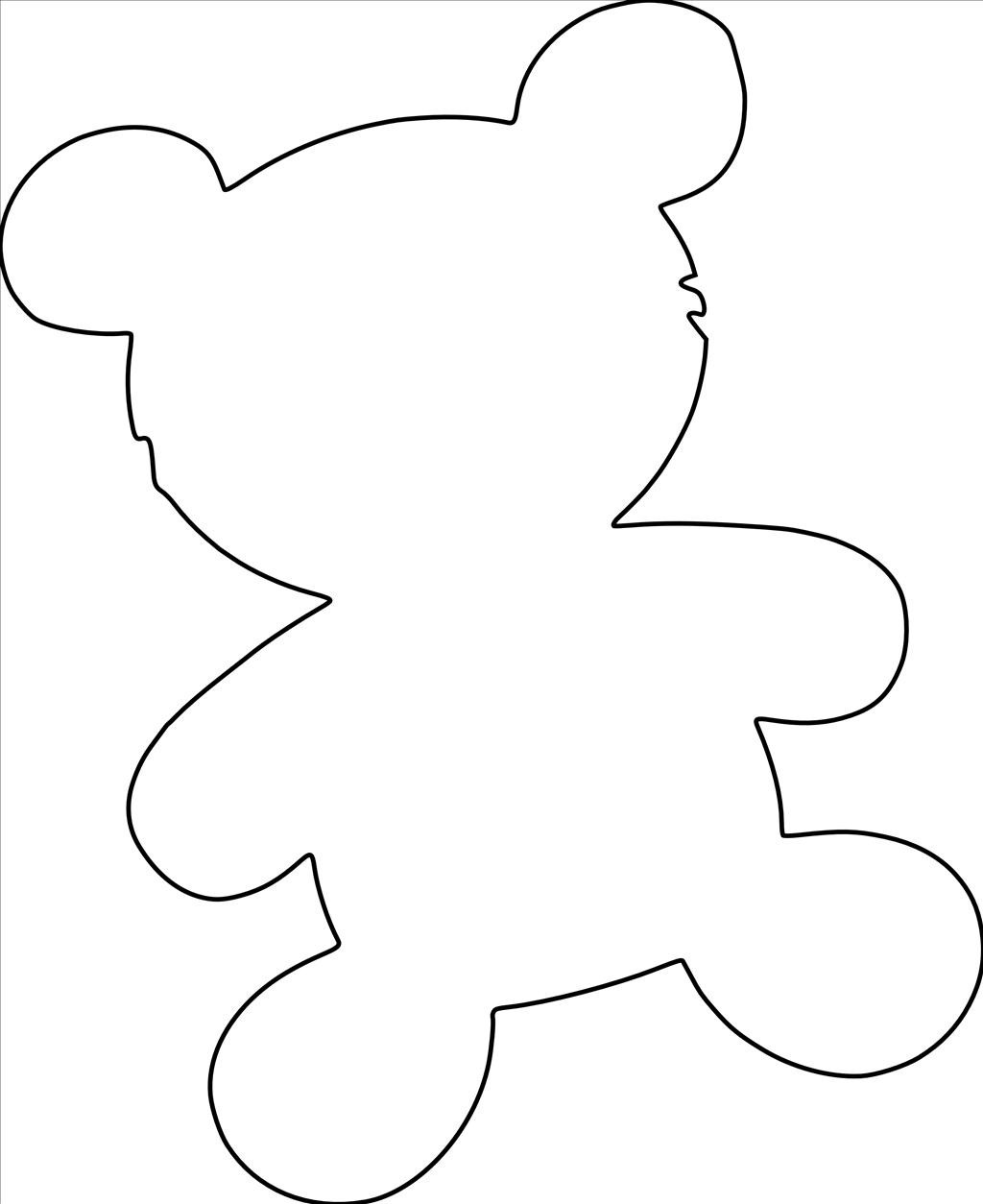 1024x1254 Good Teddy Bear Outline Image Unknown Resolutions High