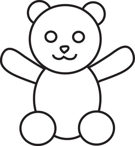 279x300 Teddy Bear Outline Clipart Clipart Panda