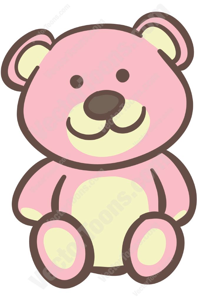 690x1024 Pink Bear Outline Clipart