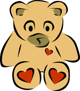 261x296 Teddy Bears With Hearts Clip Art