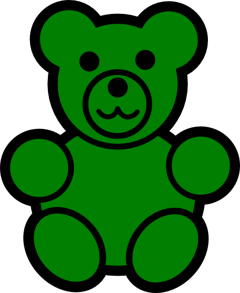 486x593 Green Bear Clip Art