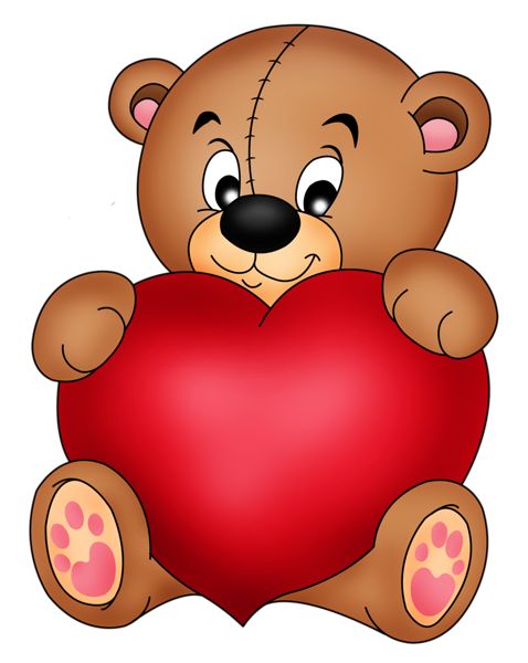 478x600 Teddy Bear Clipart Red