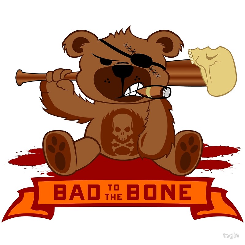800x800 Badass Teddy Bear Art Prints By Togin Redbubble