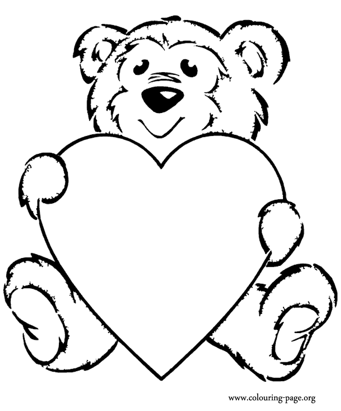 700x844 Drawn Teddy Bear Heart Outline