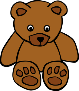 261x300 6353 Teddy Bear Clip Art Outline Public Domain Vectors