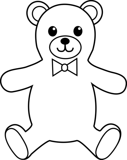 437x550 Teddy Bear Outline Clipart Clipart Panda