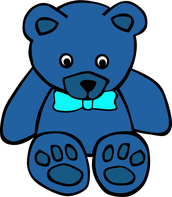 600x687 Blue Teddy Bear Clip Art 101 Clip Art