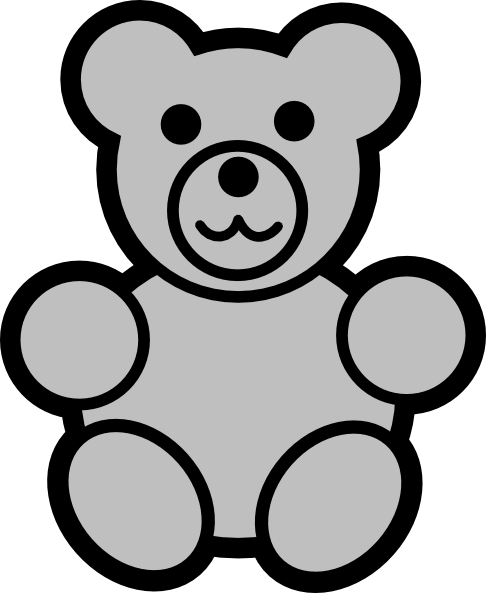 486x593 Teddy Bear Clipart Gray