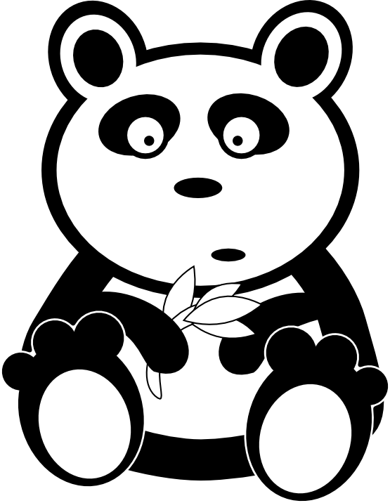 555x716 Panda Clipart Outline