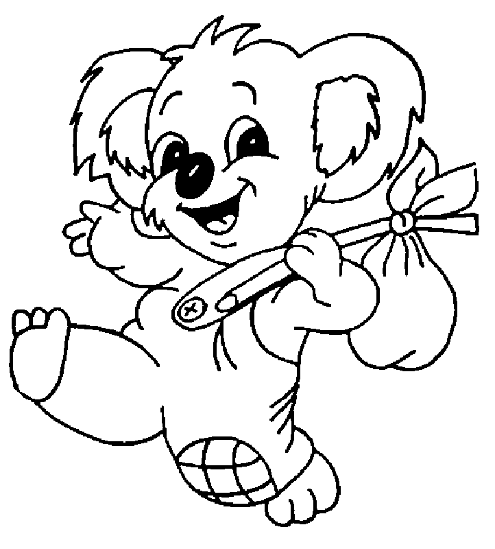 722x800 Koala Clipart Outline