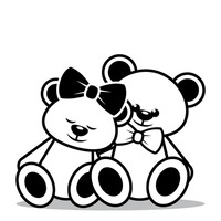 200x200 Love Emotion Emotions Teddy Bear Teddy Bears Outline Outlines