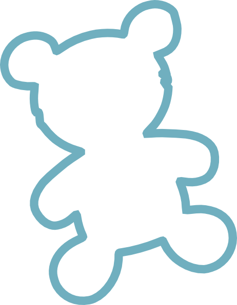 462x596 Teddy Bear Outline Clip Art