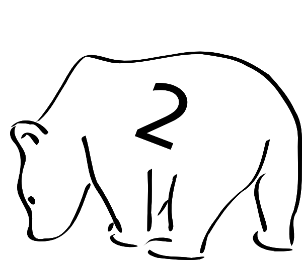 600x518 Bear Outline 2 Clip Art