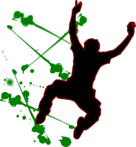 276x299 Jumping Man Clip Art