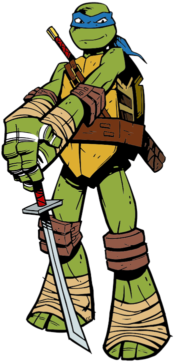 348x725 Ninja Turtles Clipart Leonardo
