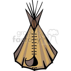 300x300 Royalty Free Native American Teepee 374246 Vector Clip Art Image