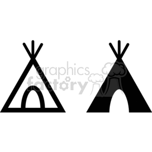 300x300 Royalty Free Teepee 166565 Vector Clip Art Image