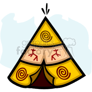 300x300 Royalty Free Teepee Wigwam 153644 Vector Clip Art Image