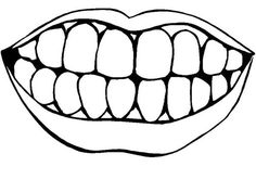 Teeth Clipart Black And White | Free download on ClipArtMag