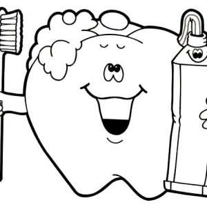 300x300 Dont Forget To Brush Your Teeth In Dental Health Coloring Page
