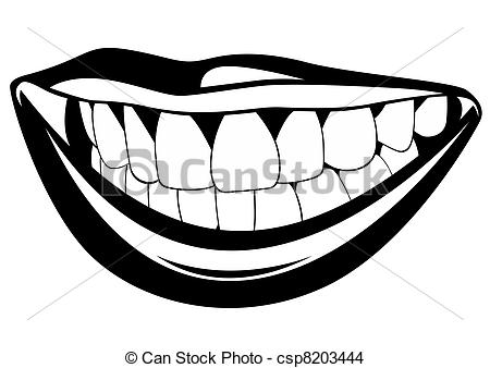 450x338 Teeth Clip Art Black And White Clipart Panda