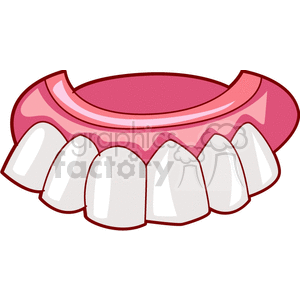 300x300 Royalty Free Denture Teeth 157098 Vector Clip Art Image