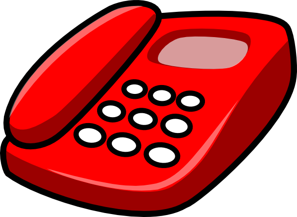 600x439 Red Telephone Clip Art