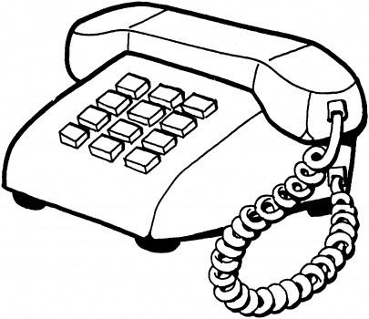 405x350 Telephone Clipart Black And White Letters Example